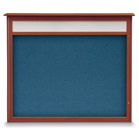 United Visual Products Double Door Enclosed Indoor Letterboard UV11255-GOLD-BARBLU